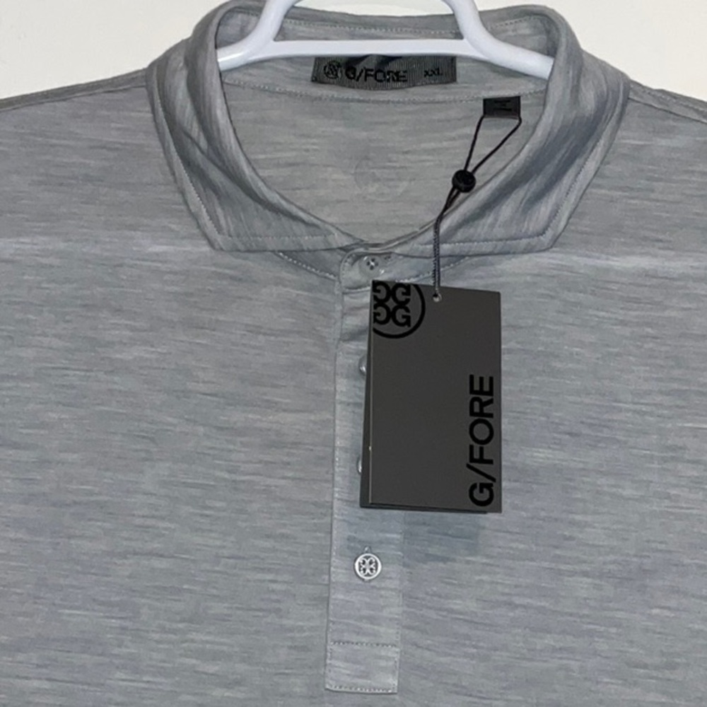 G/FORE GOLF FINE MERINO WOOL 4 BUTTON 4 WAY STRETCH LIGHT HEATHER GREY XL NWT